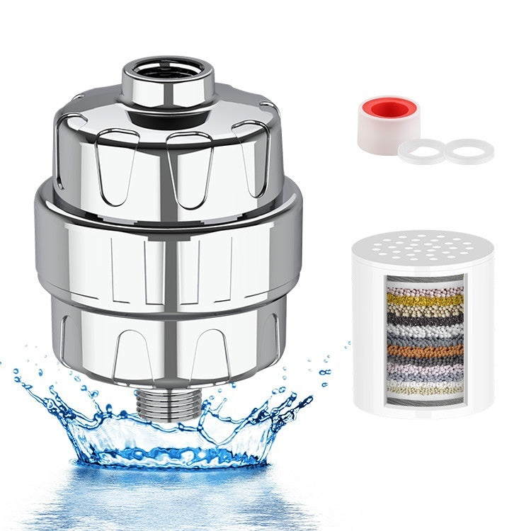 PureFlow 15-Stage Shower Filter — Removes Chlorine, Heavy Metals & Bacteria